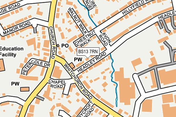 BS13 7RN map - OS OpenMap – Local (Ordnance Survey)