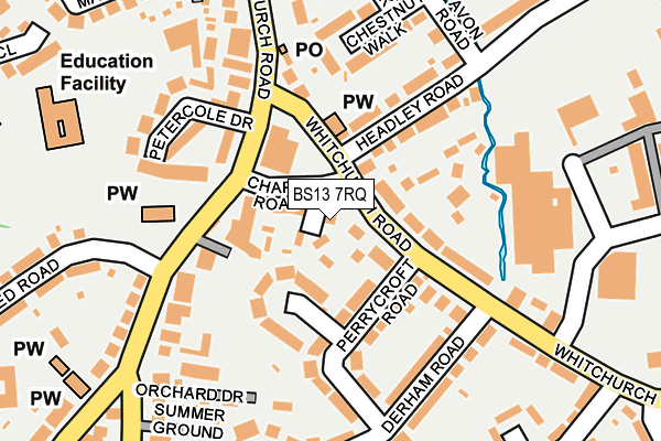 BS13 7RQ map - OS OpenMap – Local (Ordnance Survey)