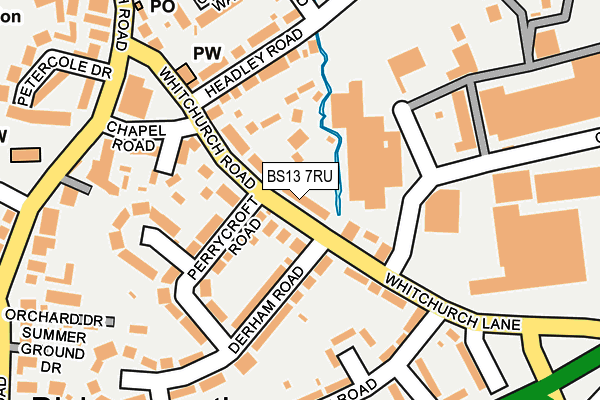 BS13 7RU map - OS OpenMap – Local (Ordnance Survey)