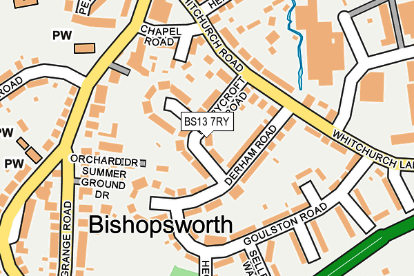 BS13 7RY map - OS OpenMap – Local (Ordnance Survey)
