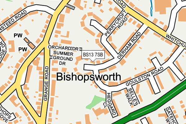 BS13 7SB map - OS OpenMap – Local (Ordnance Survey)