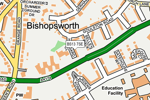 BS13 7SE map - OS OpenMap – Local (Ordnance Survey)