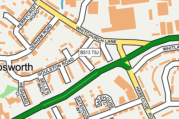 BS13 7SJ map - OS OpenMap – Local (Ordnance Survey)