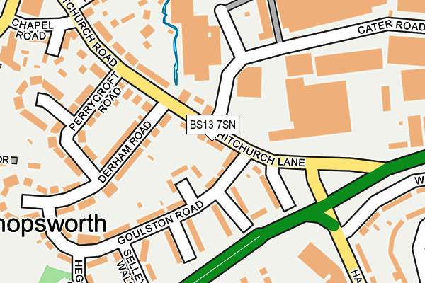 BS13 7SN map - OS OpenMap – Local (Ordnance Survey)