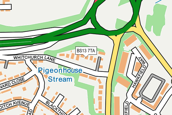 BS13 7TA map - OS OpenMap – Local (Ordnance Survey)