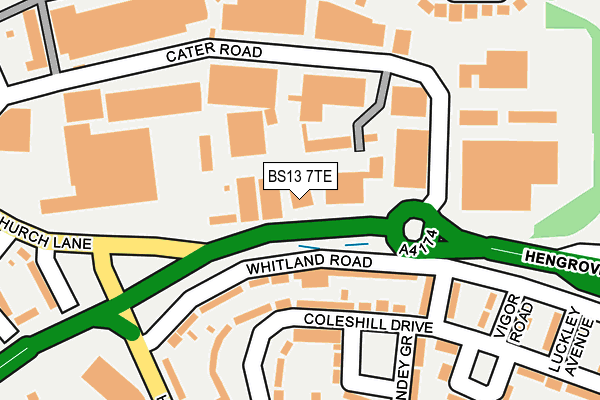 BS13 7TE map - OS OpenMap – Local (Ordnance Survey)
