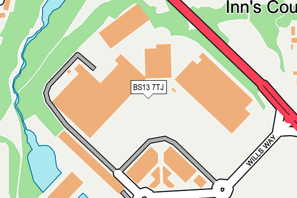 BS13 7TJ map - OS OpenMap – Local (Ordnance Survey)