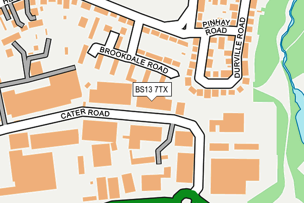 BS13 7TX map - OS OpenMap – Local (Ordnance Survey)
