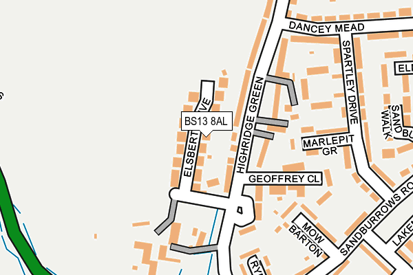 BS13 8AL map - OS OpenMap – Local (Ordnance Survey)