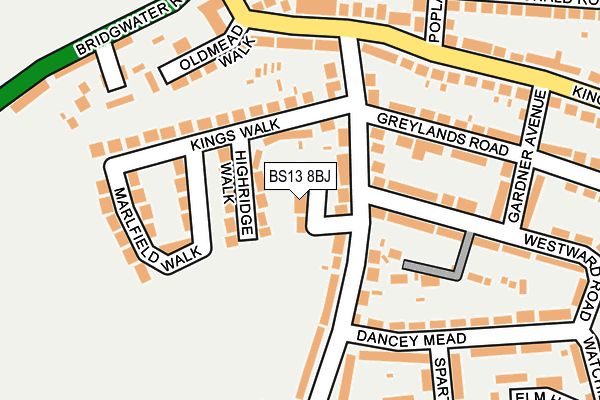 BS13 8BJ map - OS OpenMap – Local (Ordnance Survey)