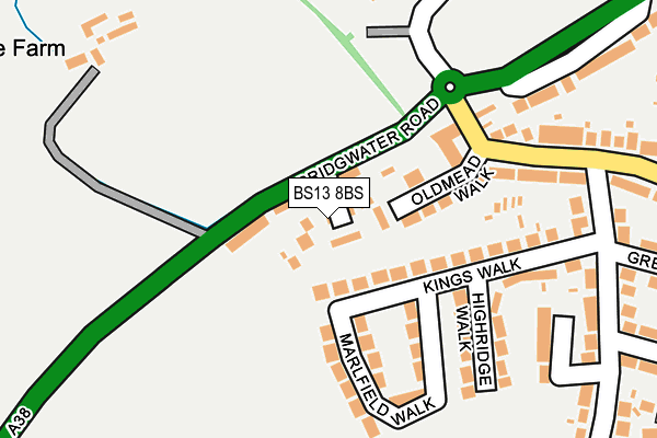 BS13 8BS map - OS OpenMap – Local (Ordnance Survey)