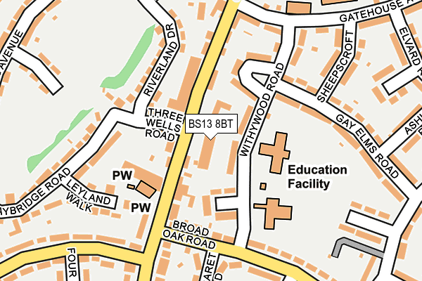 BS13 8BT map - OS OpenMap – Local (Ordnance Survey)
