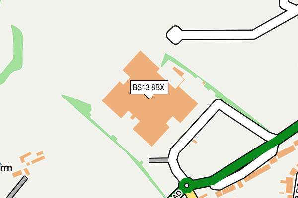 BS13 8BX map - OS OpenMap – Local (Ordnance Survey)