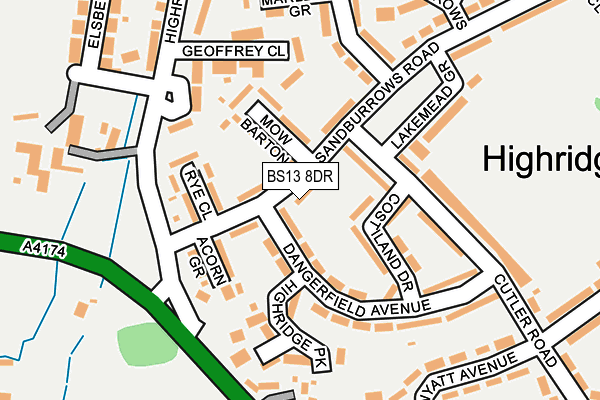 BS13 8DR map - OS OpenMap – Local (Ordnance Survey)