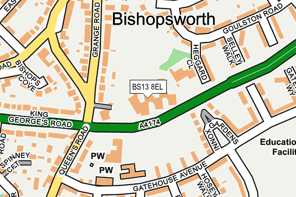 BS13 8EL map - OS OpenMap – Local (Ordnance Survey)