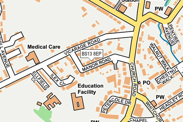 BS13 8EP map - OS OpenMap – Local (Ordnance Survey)
