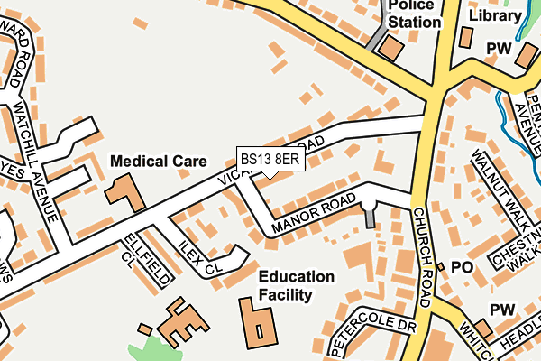 BS13 8ER map - OS OpenMap – Local (Ordnance Survey)