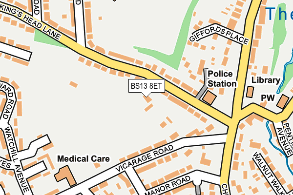 BS13 8ET map - OS OpenMap – Local (Ordnance Survey)
