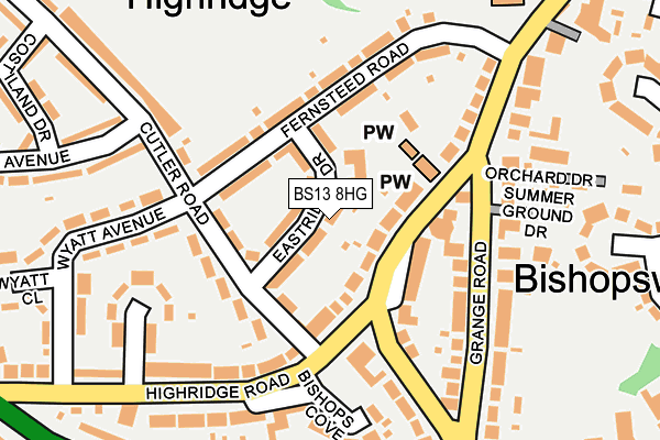 BS13 8HG map - OS OpenMap – Local (Ordnance Survey)