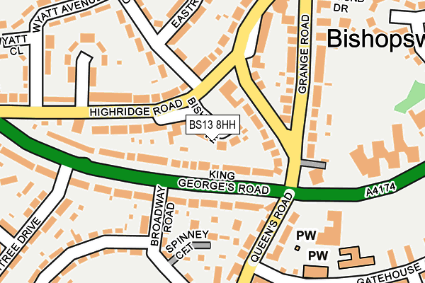 BS13 8HH map - OS OpenMap – Local (Ordnance Survey)