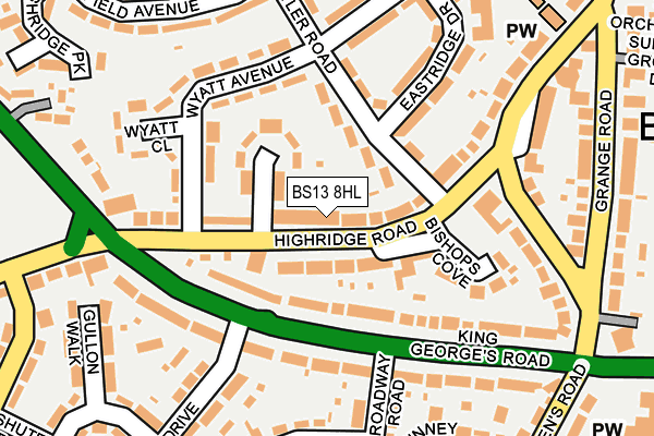 BS13 8HL map - OS OpenMap – Local (Ordnance Survey)