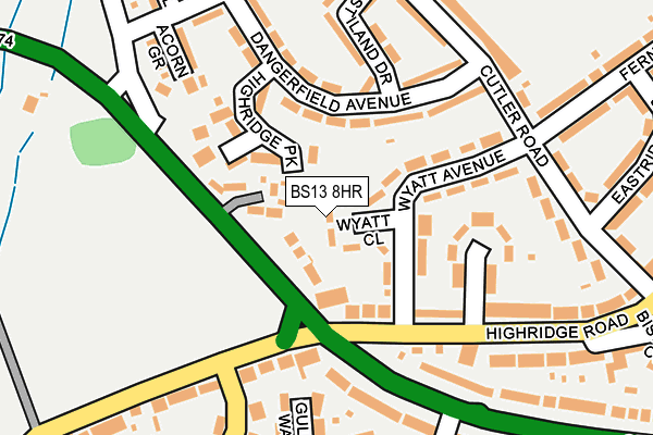 BS13 8HR map - OS OpenMap – Local (Ordnance Survey)
