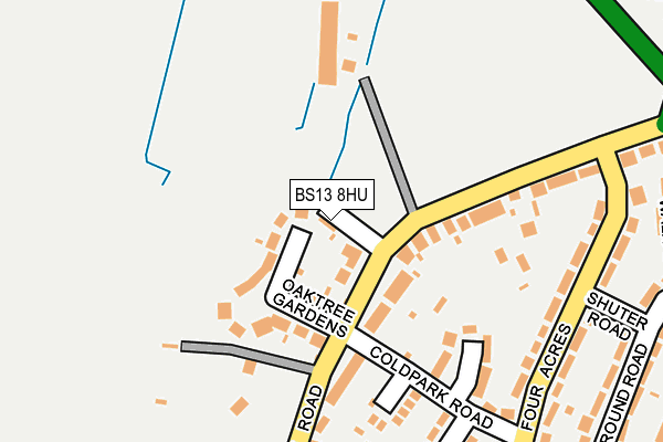 BS13 8HU map - OS OpenMap – Local (Ordnance Survey)