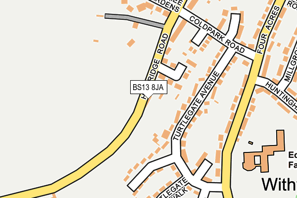 BS13 8JA map - OS OpenMap – Local (Ordnance Survey)