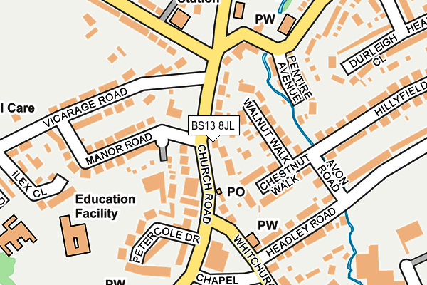 BS13 8JL map - OS OpenMap – Local (Ordnance Survey)