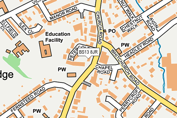 BS13 8JR map - OS OpenMap – Local (Ordnance Survey)