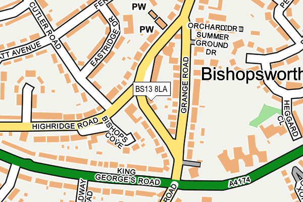 BS13 8LA map - OS OpenMap – Local (Ordnance Survey)