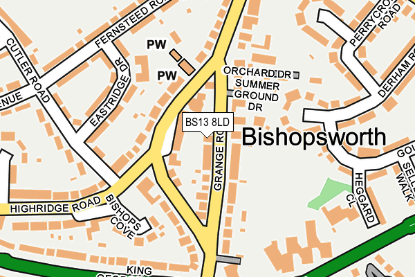 BS13 8LD map - OS OpenMap – Local (Ordnance Survey)