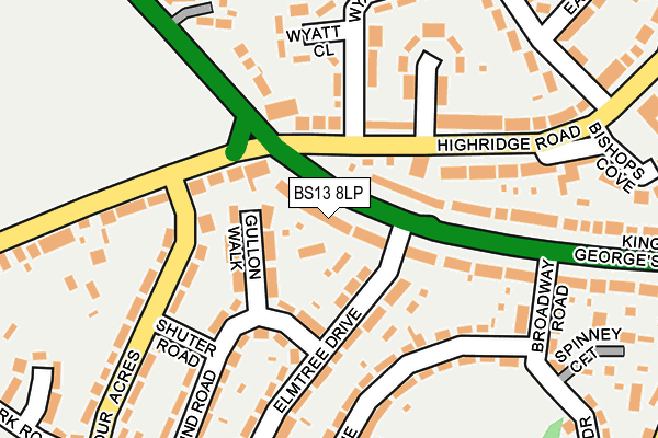 BS13 8LP map - OS OpenMap – Local (Ordnance Survey)