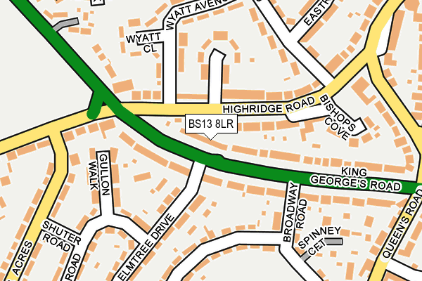 BS13 8LR map - OS OpenMap – Local (Ordnance Survey)