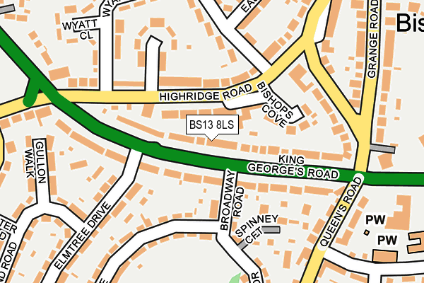 BS13 8LS map - OS OpenMap – Local (Ordnance Survey)