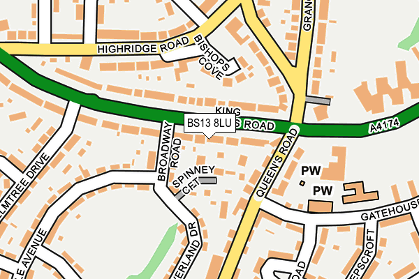 BS13 8LU map - OS OpenMap – Local (Ordnance Survey)