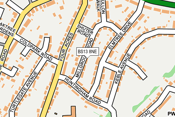 BS13 8NE map - OS OpenMap – Local (Ordnance Survey)