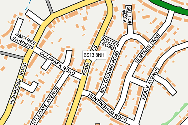 BS13 8NH map - OS OpenMap – Local (Ordnance Survey)