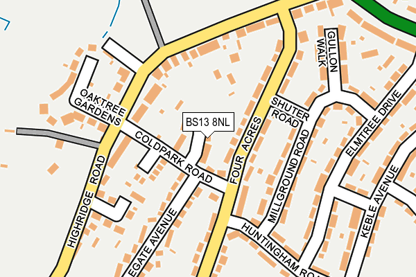 BS13 8NL map - OS OpenMap – Local (Ordnance Survey)