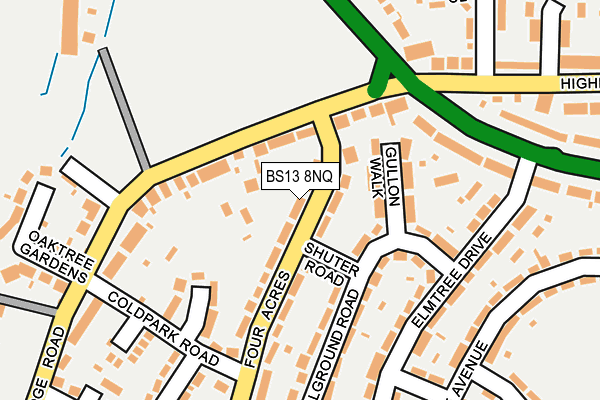 BS13 8NQ map - OS OpenMap – Local (Ordnance Survey)