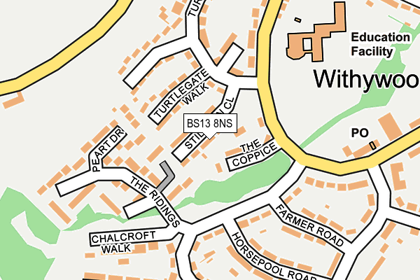 BS13 8NS map - OS OpenMap – Local (Ordnance Survey)