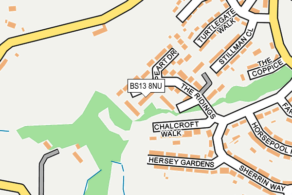 BS13 8NU map - OS OpenMap – Local (Ordnance Survey)