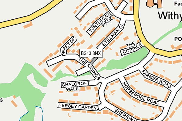 BS13 8NX map - OS OpenMap – Local (Ordnance Survey)