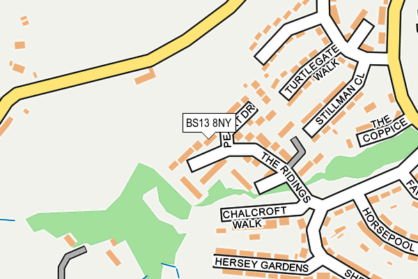 BS13 8NY map - OS OpenMap – Local (Ordnance Survey)