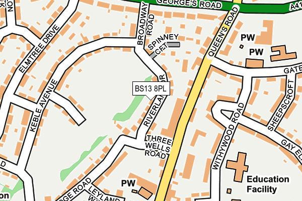 BS13 8PL map - OS OpenMap – Local (Ordnance Survey)