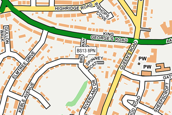 BS13 8PN map - OS OpenMap – Local (Ordnance Survey)