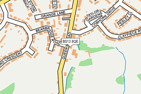 BS13 8QE map - OS OpenMap – Local (Ordnance Survey)