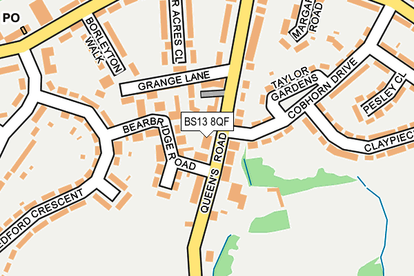 BS13 8QF map - OS OpenMap – Local (Ordnance Survey)