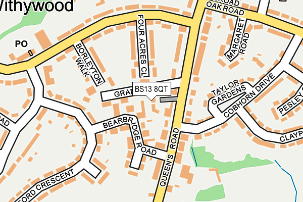 BS13 8QT map - OS OpenMap – Local (Ordnance Survey)