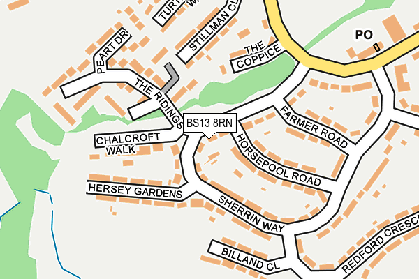 BS13 8RN map - OS OpenMap – Local (Ordnance Survey)